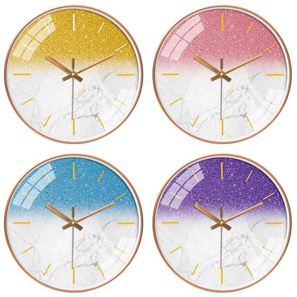 

inch 5 color modern simple silent quicksand wall clock clocks