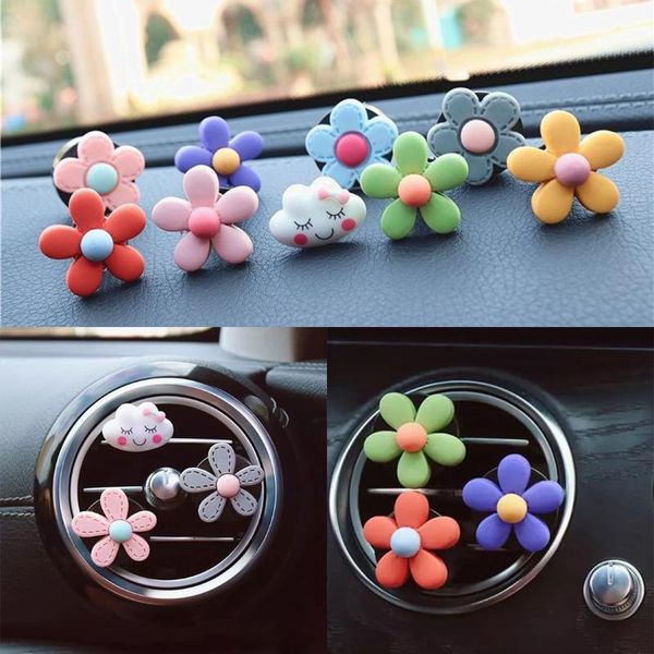 

car air freshener styling flower decor clips outlet clip with perfume solid diffuser