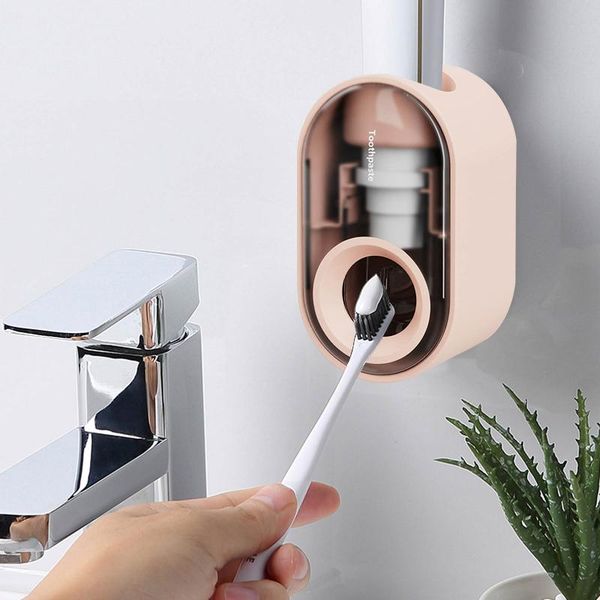 

toothbrush holders wall mount automatic toothpaste dispenser bathroom supplies squeezer rack holder