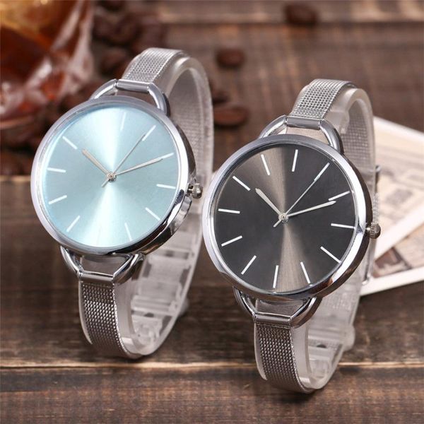 

wristwatches drop super thin silver mesh belt watch casual luxury quartz simple dress wrist watches relogio feminino, Slivery;brown