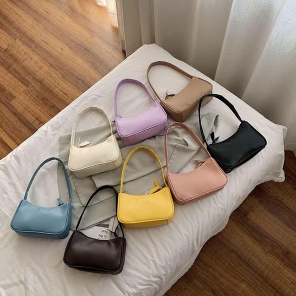 

evening bags ladies handle bag women retro handbag soft pu leather shoulder underarm vintage small fashion design subaxillary baguette