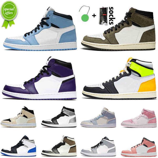 

7-13 high gs jumpman 1 men womens basketball shoes 1s sneakers trainers mid barely orange digital pink light smoke grey melody
