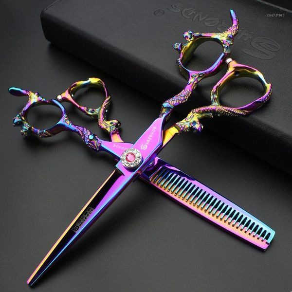 

inch hairdressing salon hair dedicated dragon handle scissors color 1