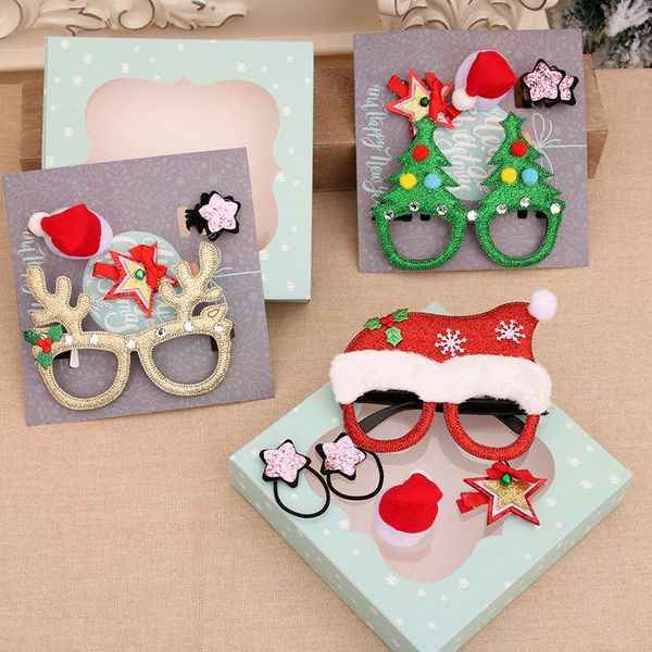 

christmas decorations 2022 glasses glitter party frames decoration costume eyeglasses for year