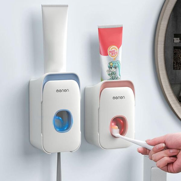 

portable bathroom accessories set toothbrush holder toothpaste rack storage dispenser squeezer mount wall bath accessory