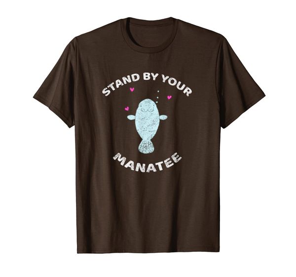 

stand by your manatee cute sea cow gift t-shirt, White;black