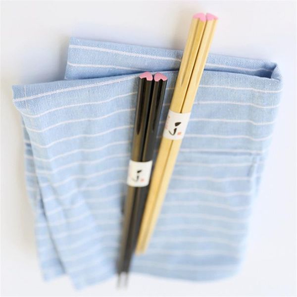 

chopsticks heart shape matching japanese style simple solid wooden