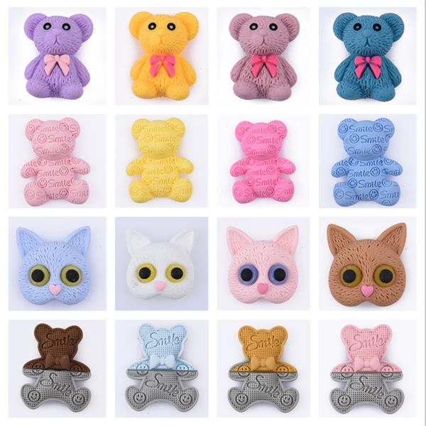 

wholesale cartoon bear croc shoe charms shoes decorations sweet girlfriend's gift bracelet accessories resin, White;pink