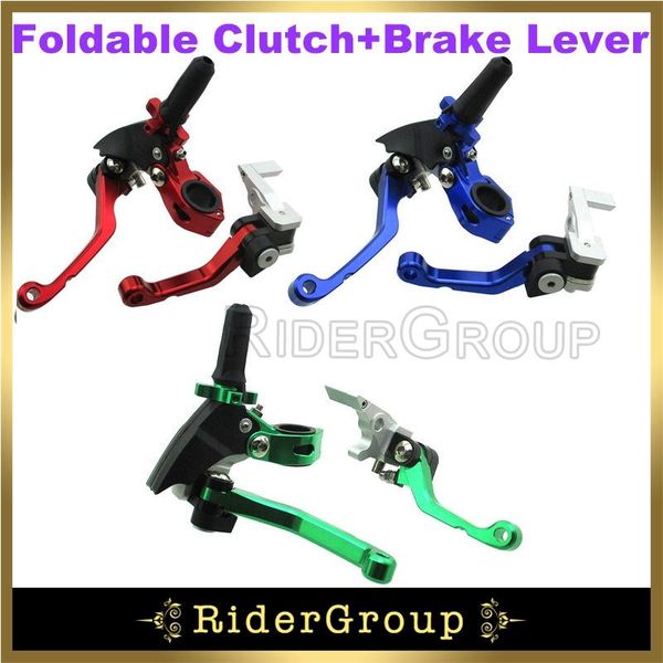 

motorcycle brakes racing foldable clutch + brake levers handle for chinese made 50cc-190cc pit dirt bike parts