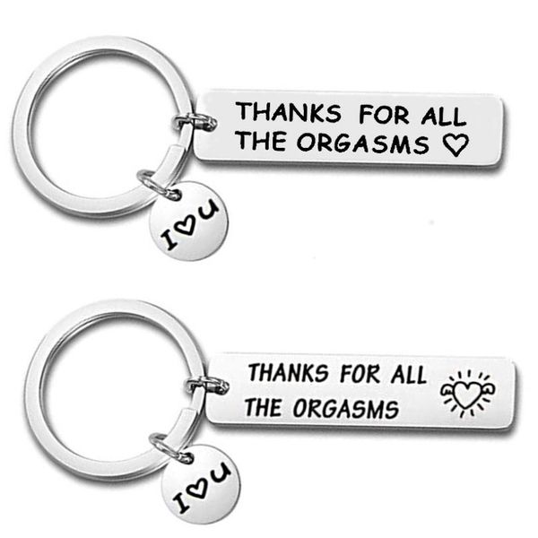 Schlüsselanhänger mit Gravur „Thank for All The Orgasms I Love You“ Schlüsselanhänger Paar Schlüsselanhänger Schmuck Geschenke