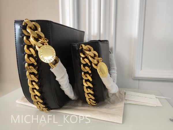 

ladies stella mccartney shoulder bag pvc leather chain bag for two size handbags 211-212 x4ay
