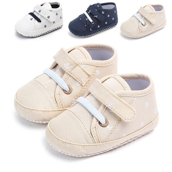 

born toddler classic canvas crib baby shoes infant first walker kid boys girls soft cotton simple casual anti-slip shoe walkers
