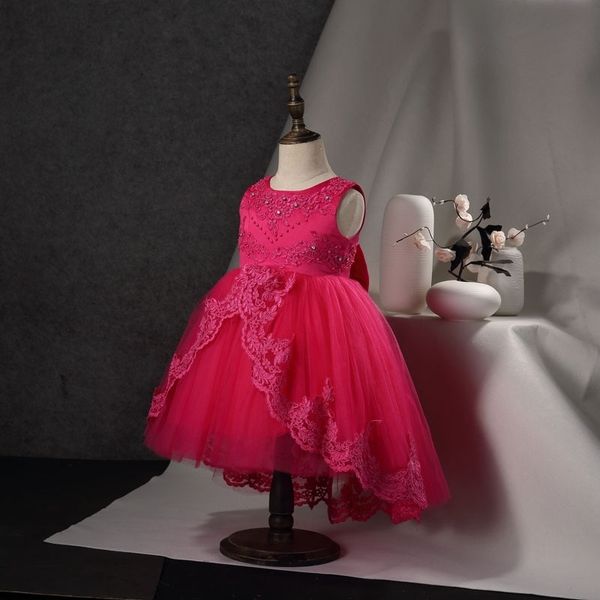 

children's tail fluffy children's girl's dress princess skirt, Red;yellow