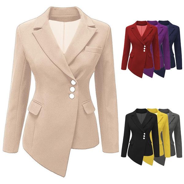 

women's suits & blazers 2021 spring autumn temperament blazer vintage fashionable outerwear for ladies casual long sleeve women, White;black