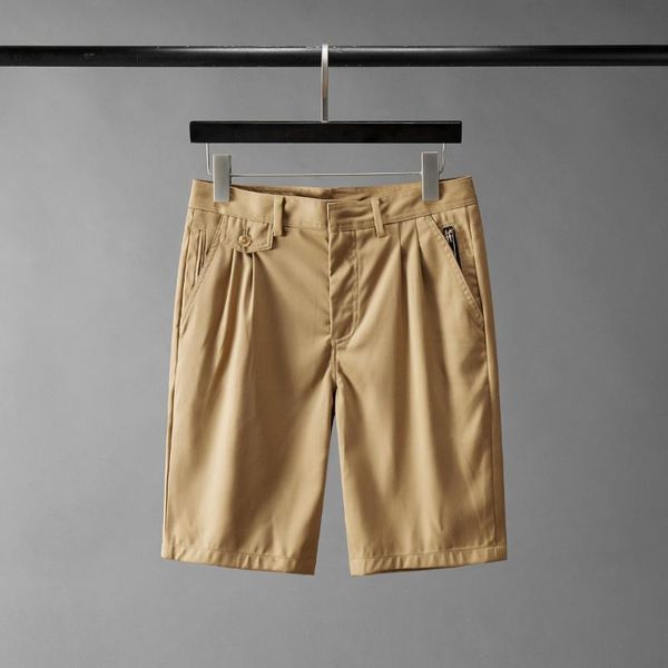 

male khaki simple shorts five pocket solid color casual men's fashion slim fit summer man 3xl, White;black