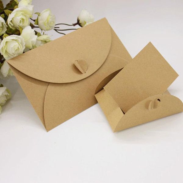 

gift wrap simple solid color korean stationery retro creative love money size kraft paper invitation envelope + inside page