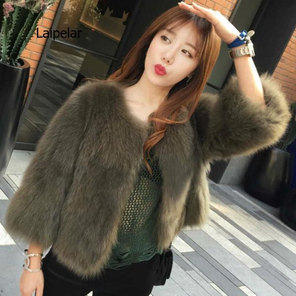 

women's fur & faux winter women elegant solid coat lady casual thick warm slim coats female long sleeve outerwear y130, Black