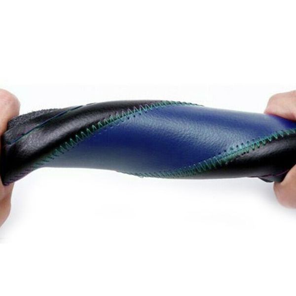 

steering wheel covers 15 inch cover accessory black+blue diy for 37-38cm parts