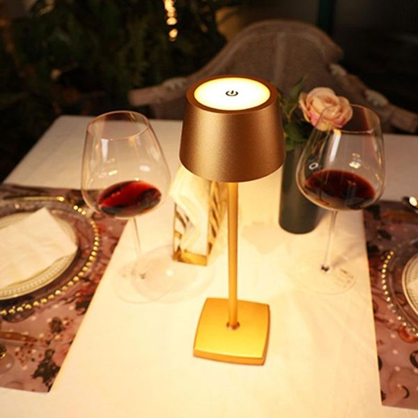 

table lamps nordic simple led aluminum alloy waterproof desk lamp touch dimming usb rechargeable light for bedside living room
