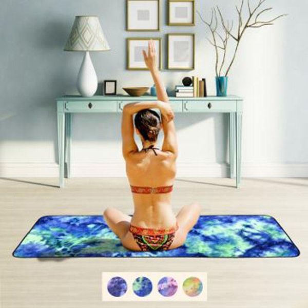 

yoga towel microfiber eco-friendly non-slip mat sports foldable mats