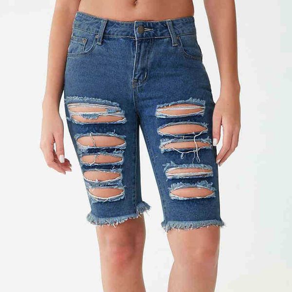 

women's shorts shorts plus size women high waist elastic destroyed holes sheath short pants denim ripped lkxl, White;black
