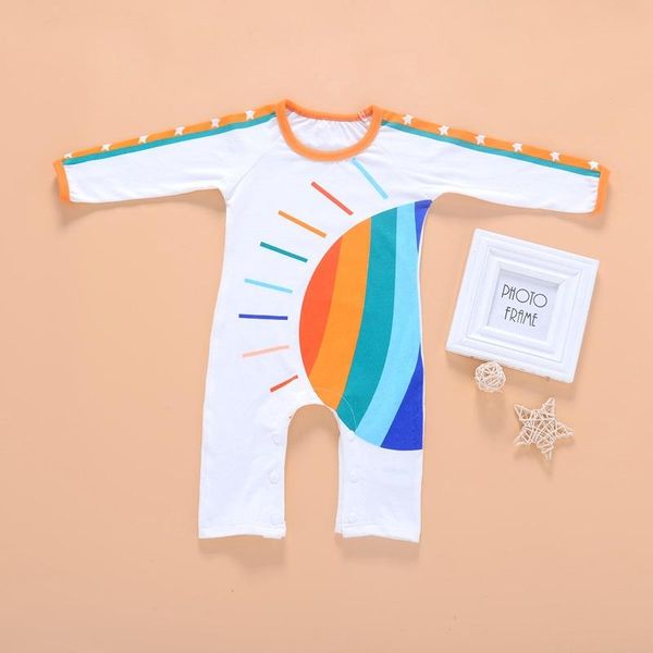 

spring autumn infant baby boys girls romper long sleeve clothing jumpsuits, Blue