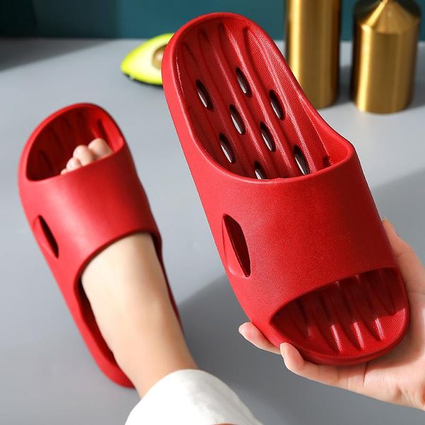 

sandals women's 2021 men's slippers leaking quick-drying couple shoes indoor outdoor household bathroom, Black