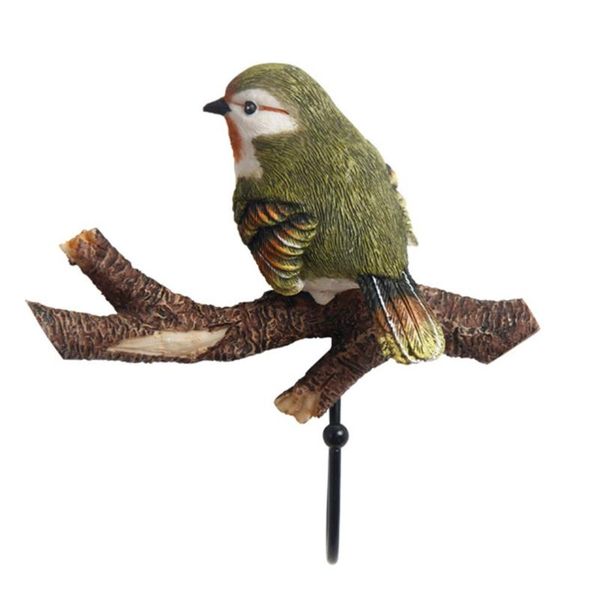 

creative resin bird on branch coat hook hanging wall mounted single hooks & rails