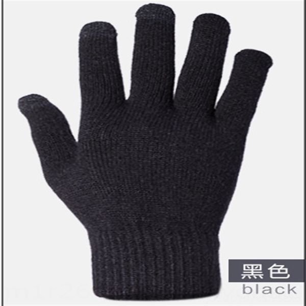 

mzc winter and thickened plush outdoor women' wool touch screen knitted fingerless mittens gloves winter warm gloves and men' th, Blue;gray