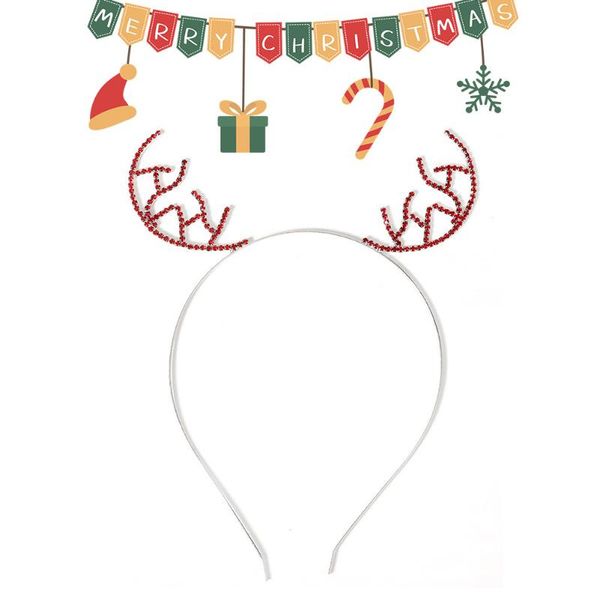 

hair clips & barrettes antler headbands rhinestone inlaid handmade hoop christmas prom costume accessory gifts for women girls ea, Golden;silver