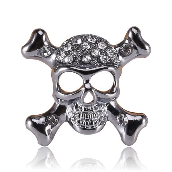 

factory fashion trend personality exaggeration punk style inlaid diamond skull brooch halloween costume accessories pin christmas