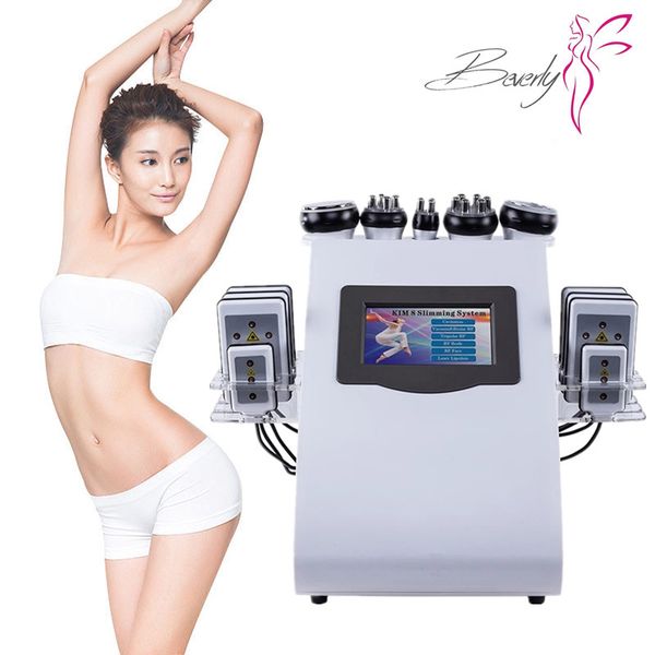 

40k ultrasonic cavitation slimming machine 8 pads 6in1 liposuction lllt lipolaser rf vacuum salon spa beauty equipment fedex