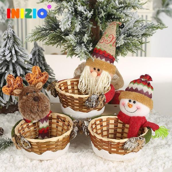 

christmas decorations 2021 year candy basket home decoration year's decor snowman reindeer1