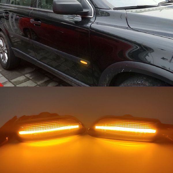 1PAIR Dynamic Amber Led Side Marker Marker Sign Sign Signing Light для Volvo XC90 S80 XC70 V70 S60 2001-2006 2007 2009 2009