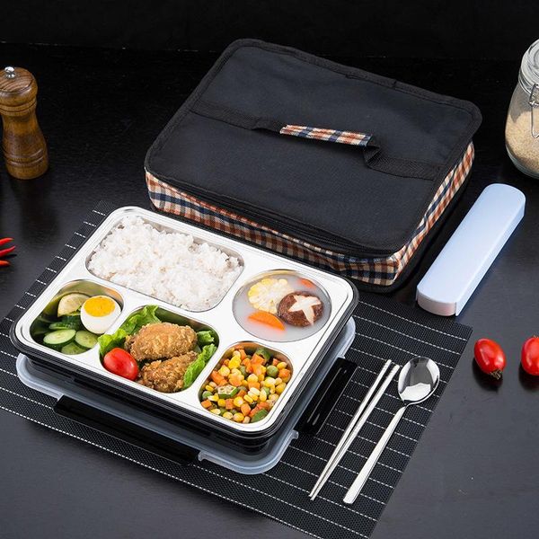 

dinnerware sets 2021 stainless steel lunch box containers with compartments leakproof bento container tableware