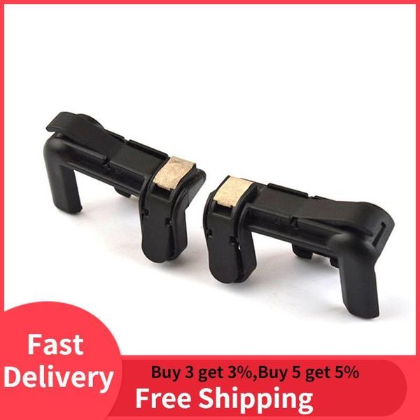 

game controllers & joysticks 1 pairs quick button handle mobile phone gaming trigger fire smartphone l1r1 shooter controller for pubg