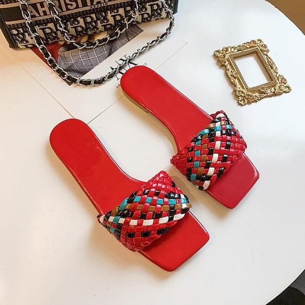 

women slippers sandals shoes comfy antiskid flat sole woman metal decoration slides beach shoes11, Black