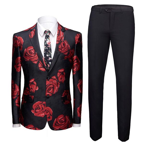 

men's suits & blazers 2021 stage suit casual precision jacquard men, White;black