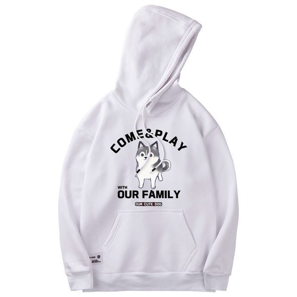 

men's 2019 fashion sports student trend coat personalized printing casual hooded pullover, Black