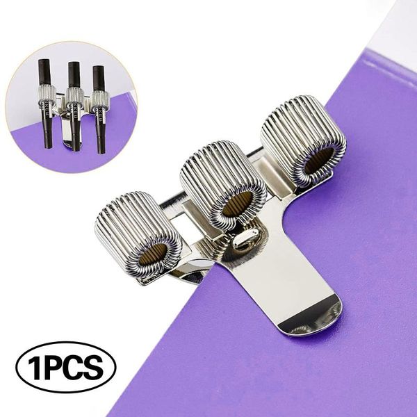

storage bags three-hole metal spring pen holder with pocket clip home office supplies stylish and beautiful tools