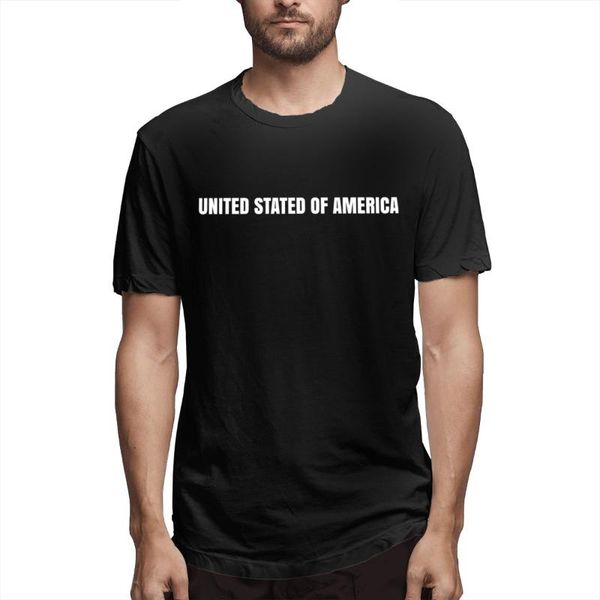 

men's t-shirts united states of america (40) printed oversized men t shirt mens clothes polyester goth tee streetwear, White;black