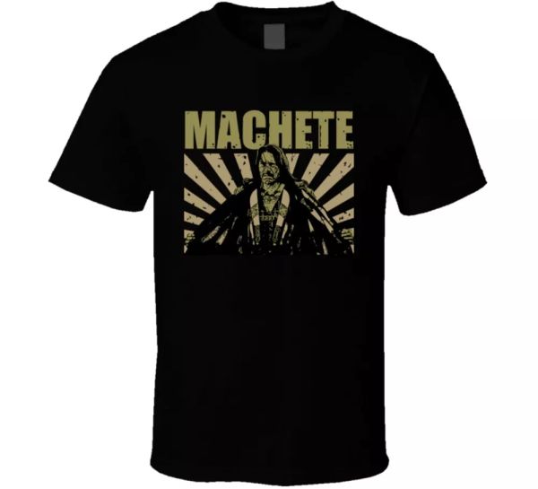 

machete danny trejos mexican actor action t shirt, White;black