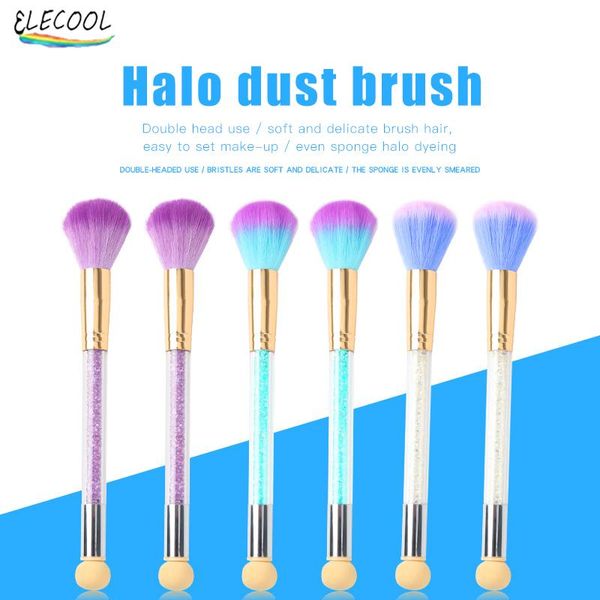 

makeup brushes elecool single sponge smudge brush double-head portable loose powder eyeshadow foundation beauty face cosmetic tool