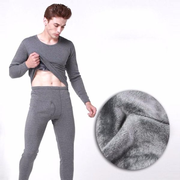 

men's thermal underwear thick long sets winter warm comfortable inner wear, Black;white