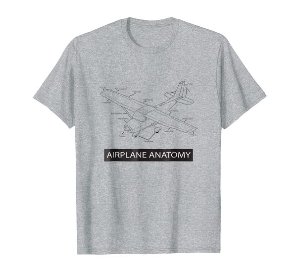 

aviation airplane anatomy pilot t-shirt, White;black