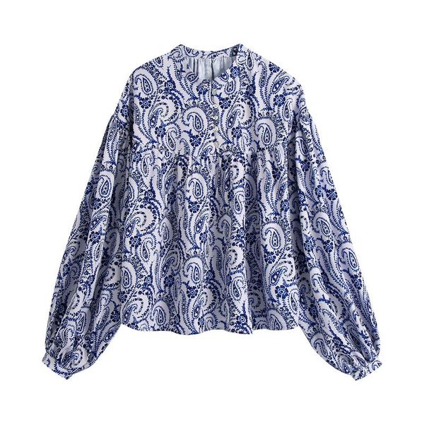 

women's blouses & shirts jcÂ·kilig 2021 printed cotton shirt b1971, White