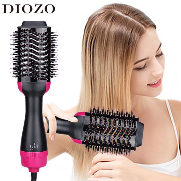

4 in 1 hair dryer brush multifunction negative ion electric hair dryer hair straightener curler