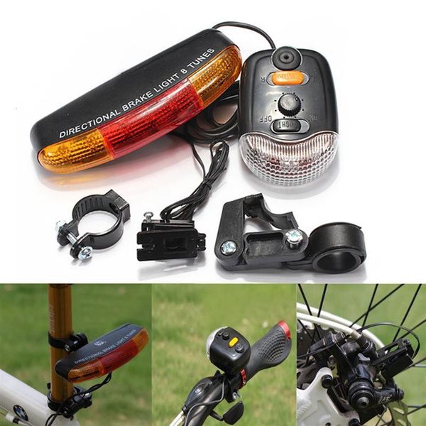

for cycling bicycle 3 in 1 bike turn signal brake tail 7 led light electric horn lights