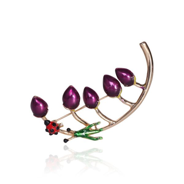 

factory new alloy oil dripping leaves beetle brooch christmas
