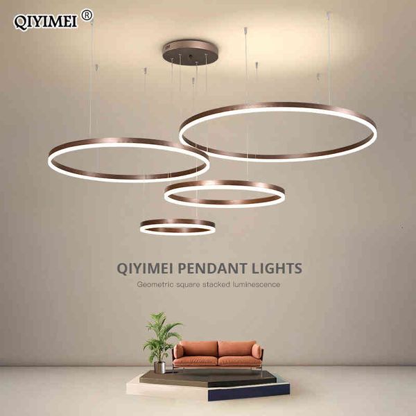 

pendant lamps qiyimei modern led chandeliers light gold black coffee lights for bedroom dining living room bar hanglamp indoor lux